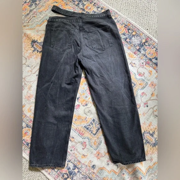 NWOT Agolde Broken Waistband Black Organic Cotton Denim Jeans Women's Size 33 - Picture 8 of 8